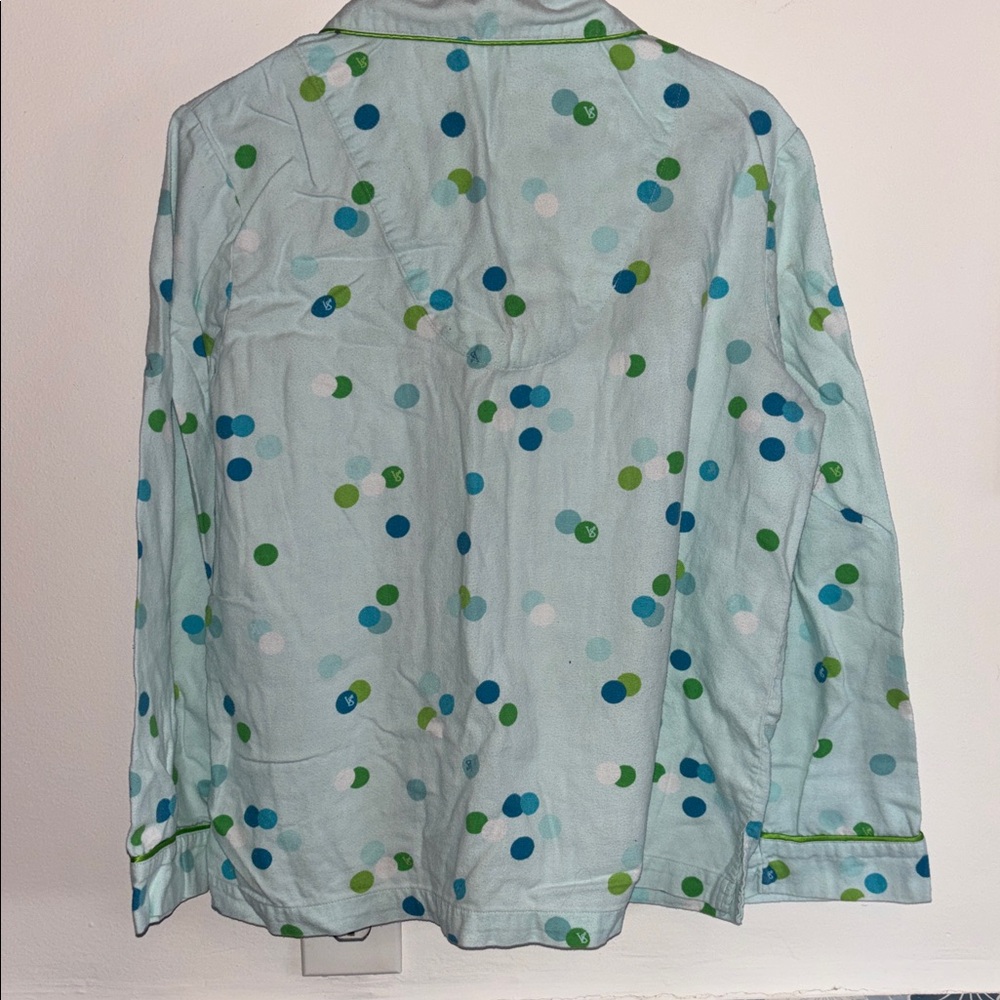 Victoria’s💙Secret Polka Dots 100% Cotton 2-piece Flannel Pajama Set, Size Medium - Picture 2 of 16